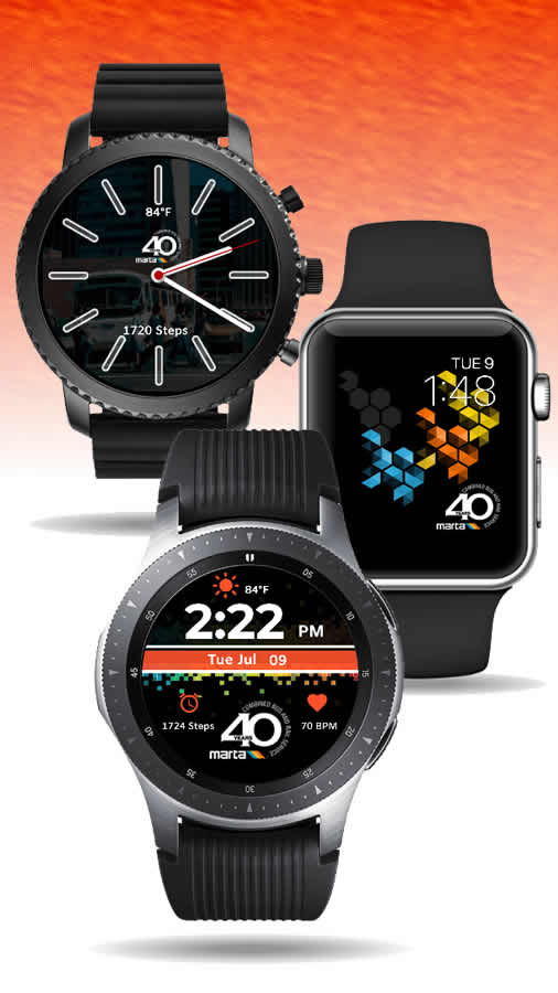 Free MARTA Watchfaces for AppleWatch and WearOS